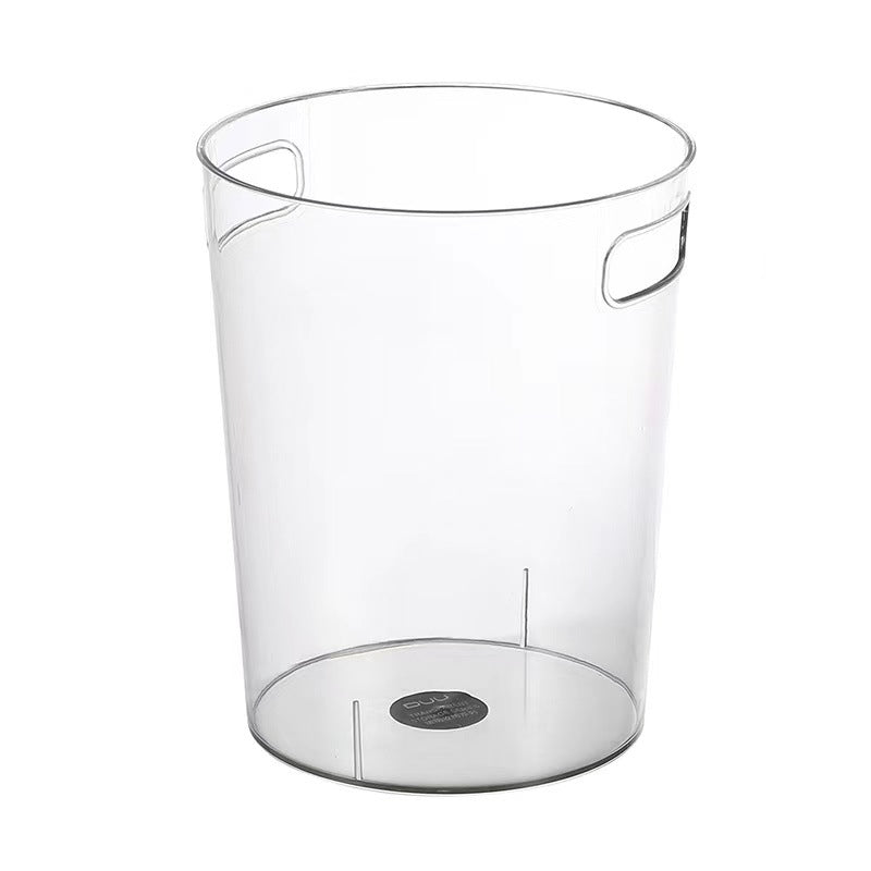 Cubo enfriador de vino y champán de plástico para fiestas, florero cilíndrico de acrílico transparente con asa para el hogar, bar y cerveza.