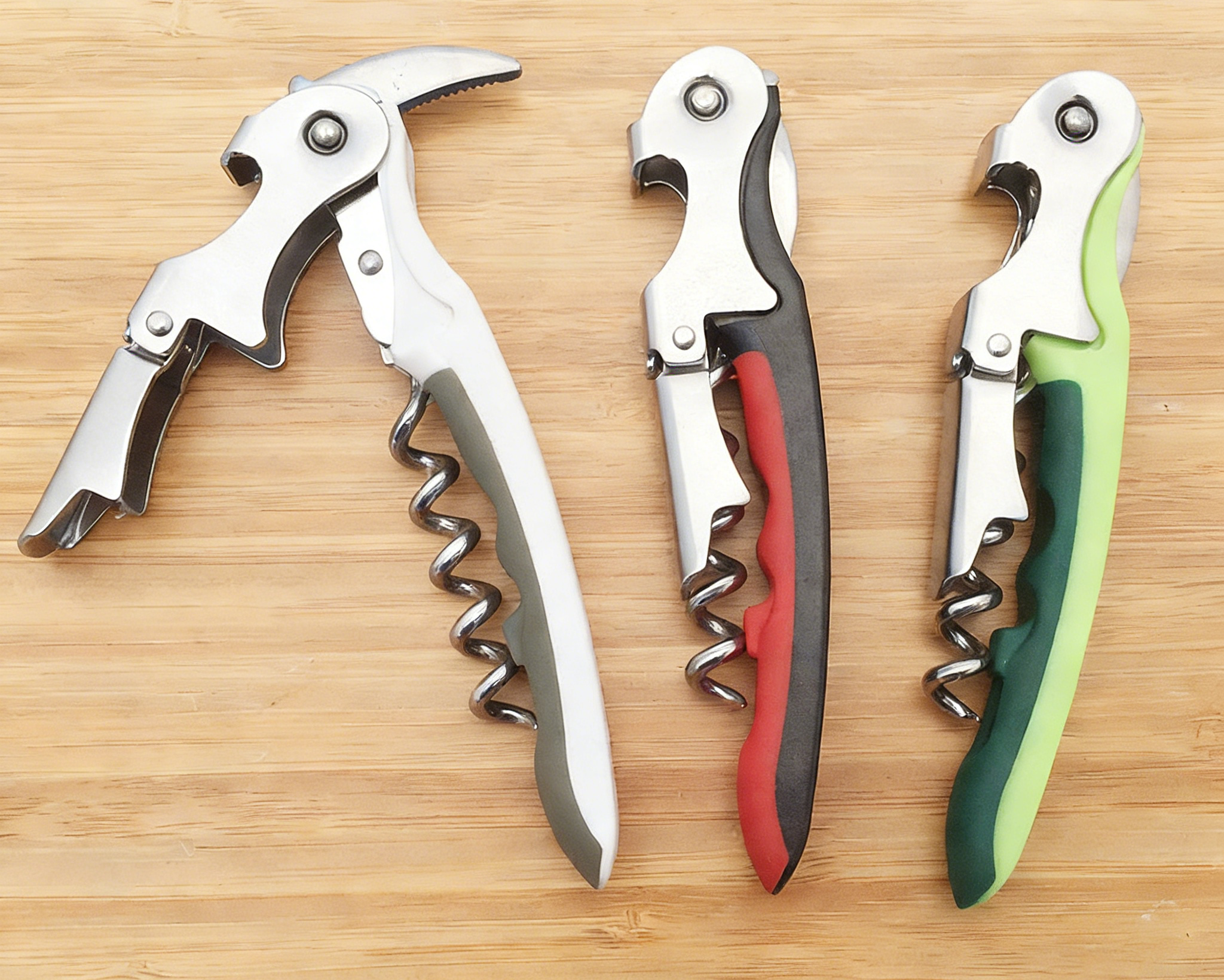 True Grippy Soft Touch Kellnerkorkenzieher mit Folienschneider, rutschfestem Griff, Korkenzieher für Weinflaschen, Heimbar-Werkzeuge,